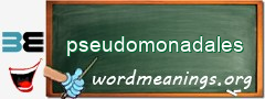 WordMeaning blackboard for pseudomonadales
